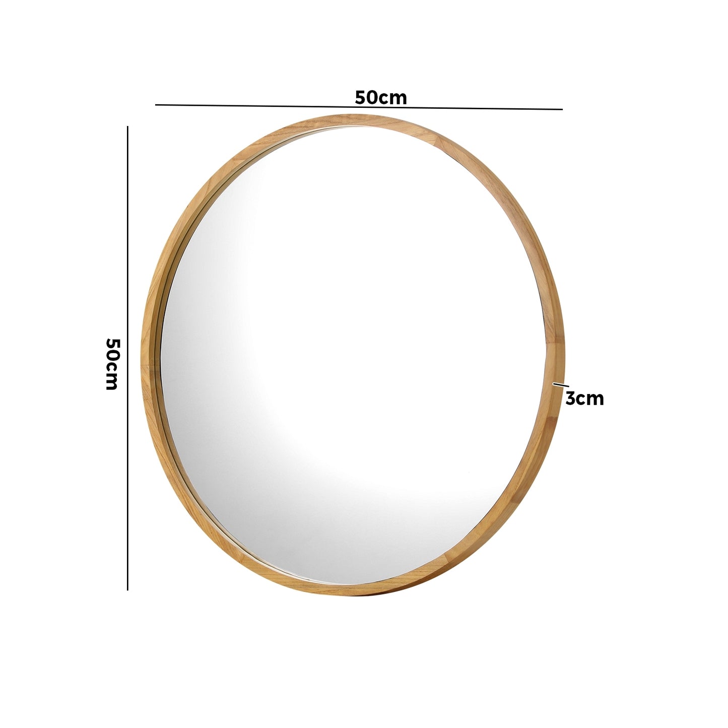 Oikiture Wall Mirrors round Makeup Mirror Home Decor 50/60/70/80/90