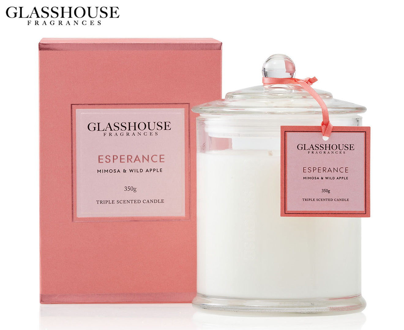 Glasshouse Esperance Mimosa & Wild Apple 350G Triple Scented Candle