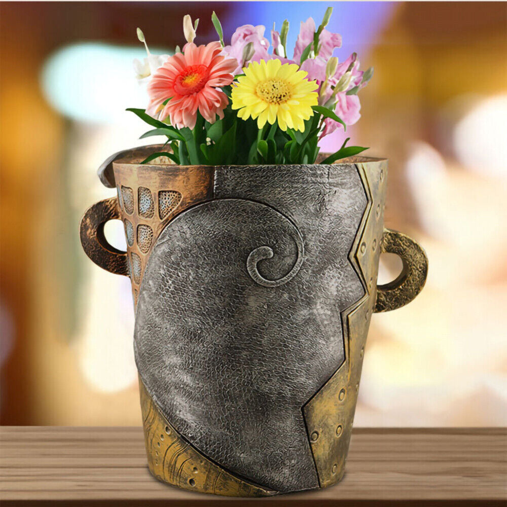 Abstract Face Flower Pot Colorful Abstract Face Head Planter Succulent Ornament
