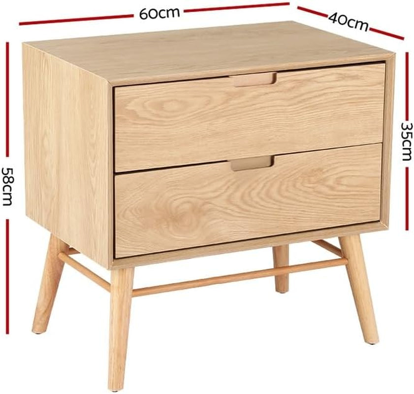 Warm Minimal Oak Bedside Table