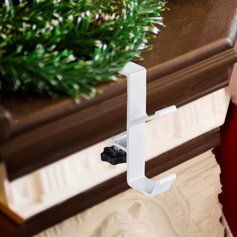 2/4/6Pcs Christmas Stockings Holder Hanger Adjustable Fireplace Stocking Garland Hooks for Mantle for Christmas Decorations