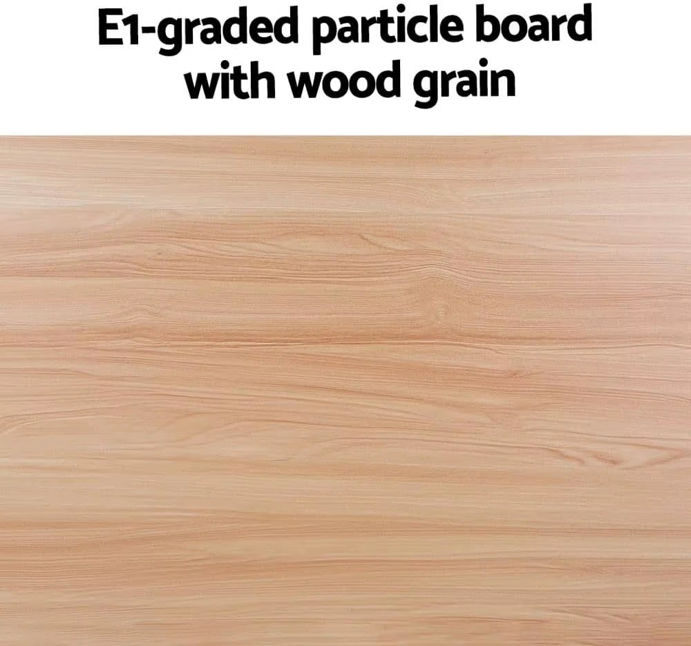 Coffee Table, Wooden Dining Desk Storage Space Oval Particle Board Modern for Home Furniture Living Room, 60Kg Weight Capacity 1