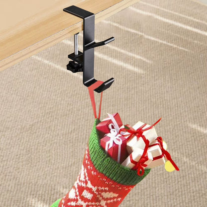 2/4/6Pcs Christmas Stockings Holder Hanger Adjustable Fireplace Stocking Garland Hooks for Mantle for Christmas Decorations