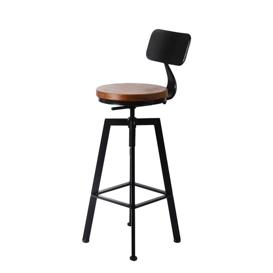 Levede 2x Bar Stool Kitchen Wooden Metal-2018816899500085249